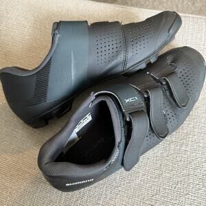Shimano Women’s‎ SH-XC100W Cycling Spin Shoe Sz 8.5 Black & Green EUC Gym Biking